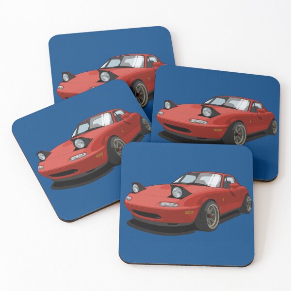 Item preview, Mazda Miata mx5 1990 - RED - Illustration designed and sold by SketchNinja.