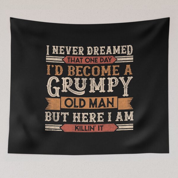 Item preview, Grumpy Grandpa Old Man Funny Dad Joke Husband Grandfather Vintage  designed and sold by alenaz.