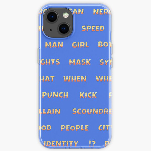 Poésie de bande dessinée déconstruite Coque souple iPhone