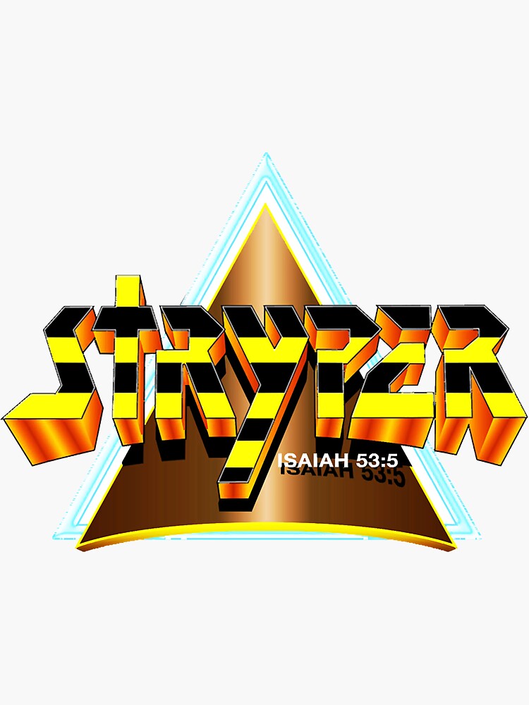 "stryper triangle logo christian rock band 90art " Sticker by travisburch Redbubble