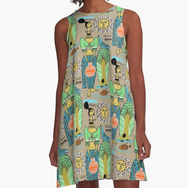 Sri Lanka Scene A-Line Dress