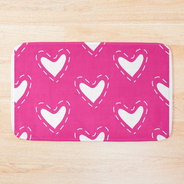 Item preview, white hearts on pink background designed and sold by Chamaiporn Pangtorn.