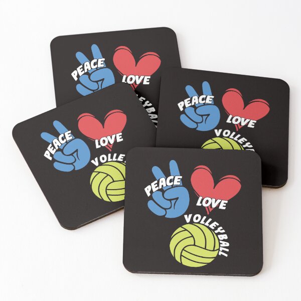 Item preview, Peace Love Volleyball Player Game Team Coach Setter Training designed and sold by TomGiantDesigns.