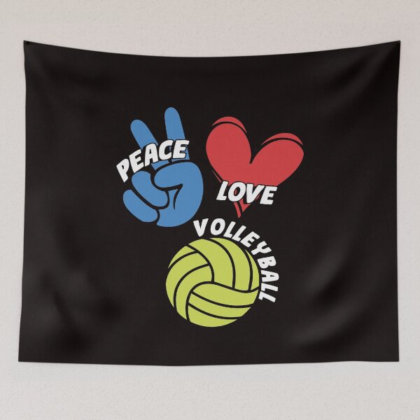 Item preview, Peace Love Volleyball Player Game Team Coach Setter Training designed and sold by TomGiantDesigns.