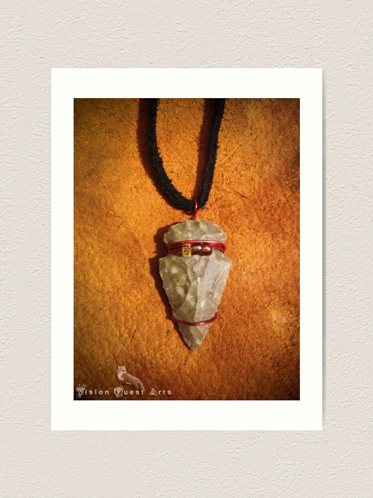 Arrowhead Necklace Flint Stone Tribal Necklace Customizable – FIREGYPSY  VINTAGE