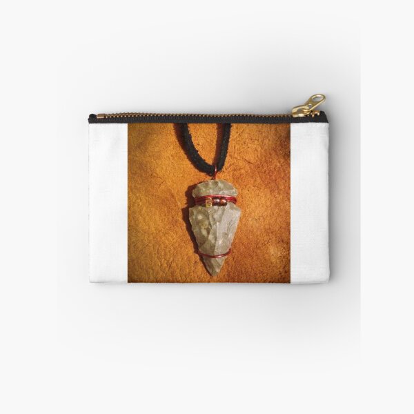 Item preview, Tribal Flintknapped Flint Stone Arrowhead Pendant Necklace designed and sold by VisionQuestArts.