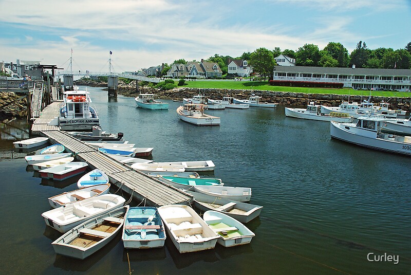 "Perkins Cove Maine" by Curley Redbubble