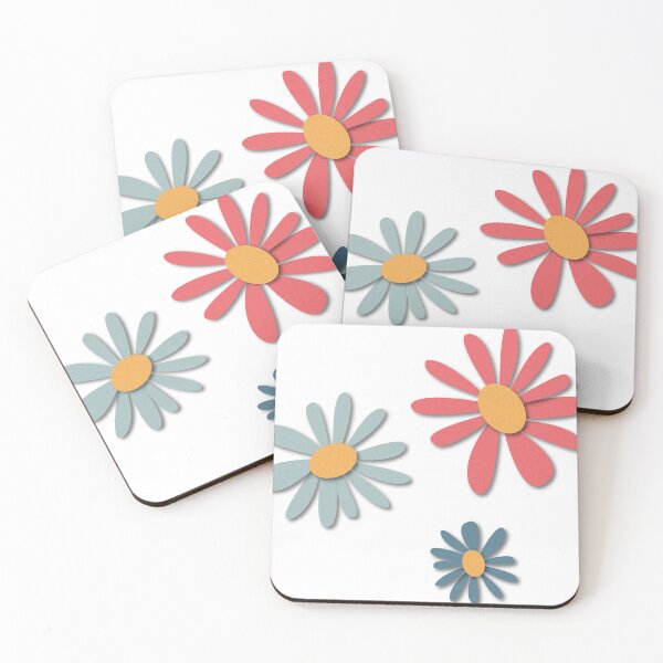 Item preview, print with colorful daisies designed and sold by Kosinskaya.