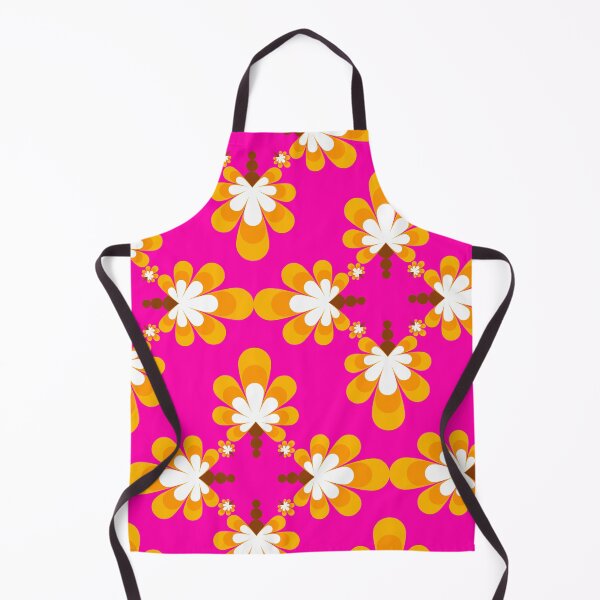 Item preview, colorful floral pattern on pink square background designed and sold by Chamaiporn Pangtorn.