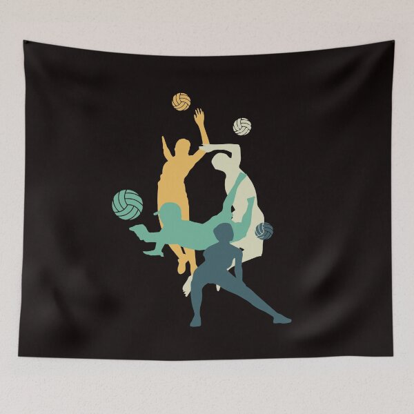 Item preview, Vintage Volleyball Team Players Ball Sports Beach Volleyball designed and sold by TomGiantDesigns.