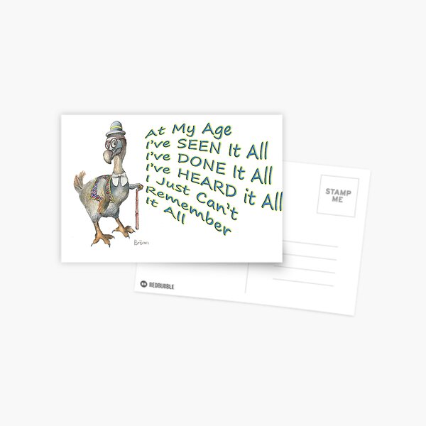 Old man Dodo Postcard