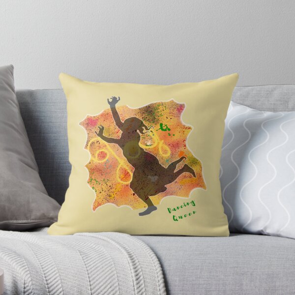 DANCING QUEEN OF JOY Throw Pillow