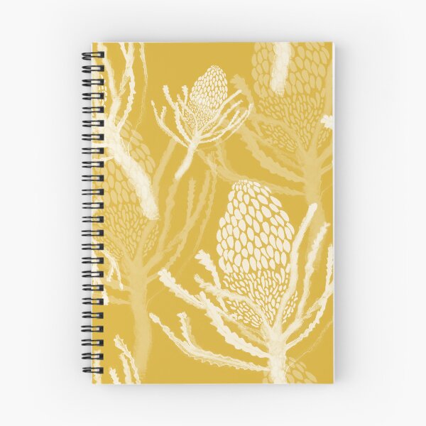 Item preview, Seamless White Protea on Mustard designed and sold by Crimson-thyme.