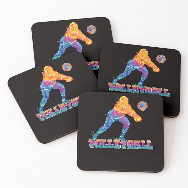 Item preview, Colorful Volleyball Girl Player Ball Sports Training Setter designed and sold by TomGiantDesigns.