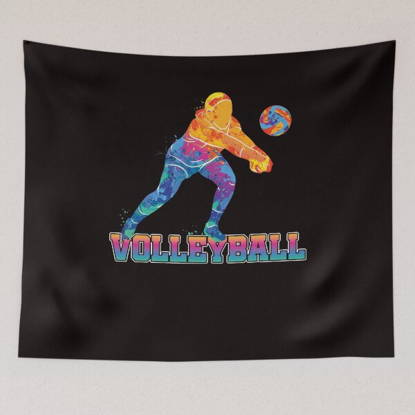 Item preview, Colorful Volleyball Girl Player Ball Sports Training Setter designed and sold by TomGiantDesigns.