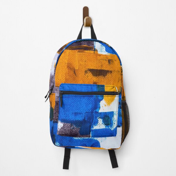 Item preview, Blue Yellow Brown Canvas Paint designed and sold by ArTeaCupcake.