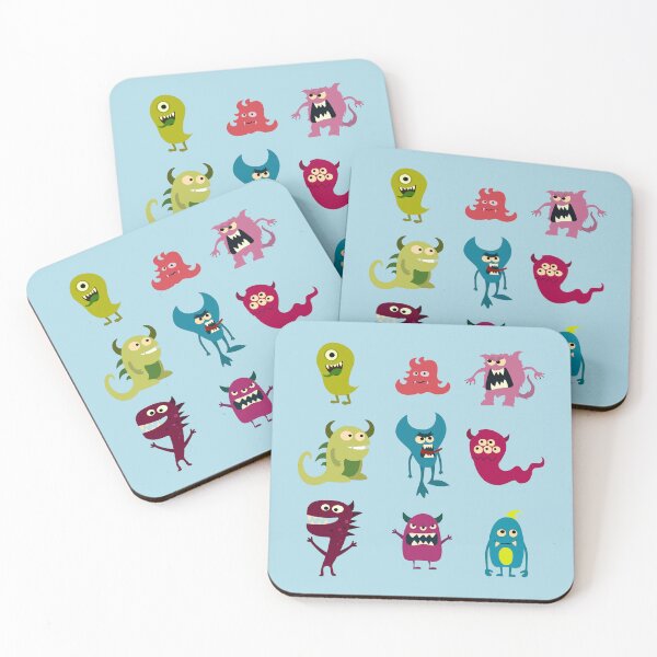 Item preview, Funny monsters Children style Сolor print designed and sold by artdragongift 15.