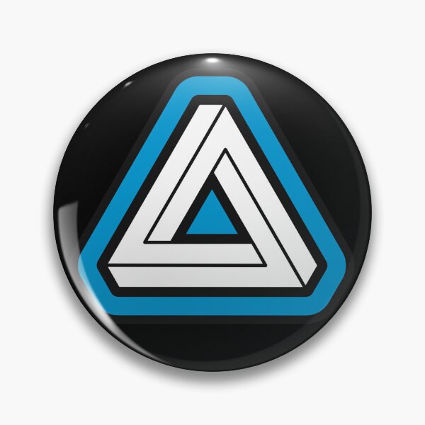 Item preview, Cyan Impossible Triangle Optical Illusion designed and sold by iscaStudioArt.