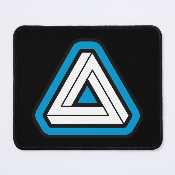 Item preview, Cyan Impossible Triangle Optical Illusion designed and sold by iscaStudioArt.
