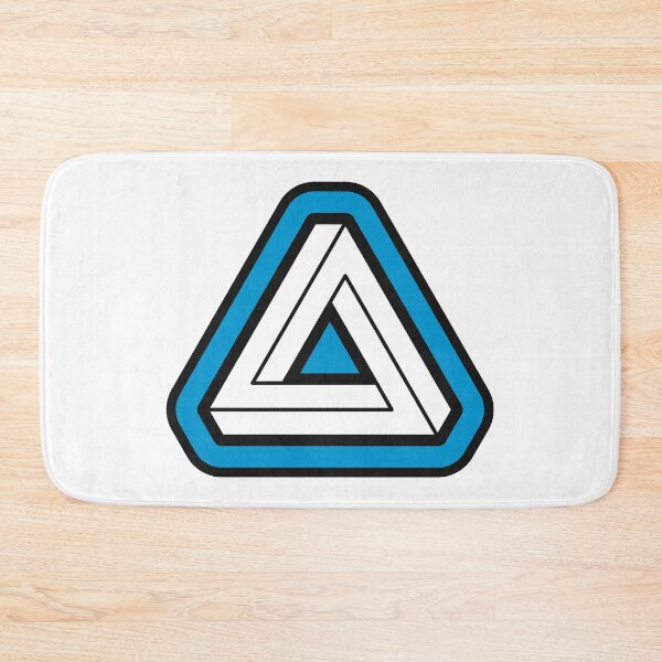 Item preview, Cyan Impossible Triangle Optical Illusion designed and sold by iscaStudioArt.