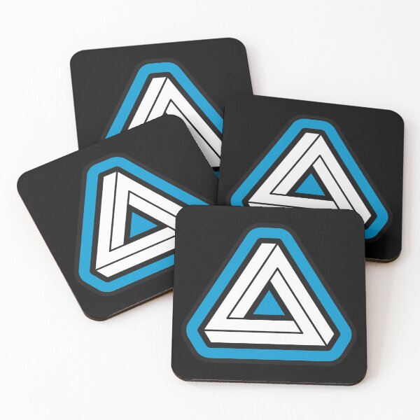 Item preview, Cyan Impossible Triangle Optical Illusion designed and sold by iscaStudioArt.