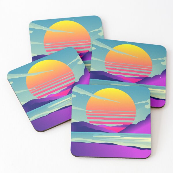 Item preview, Blissful Sunset Retrowave designed and sold by MaiZephyr.