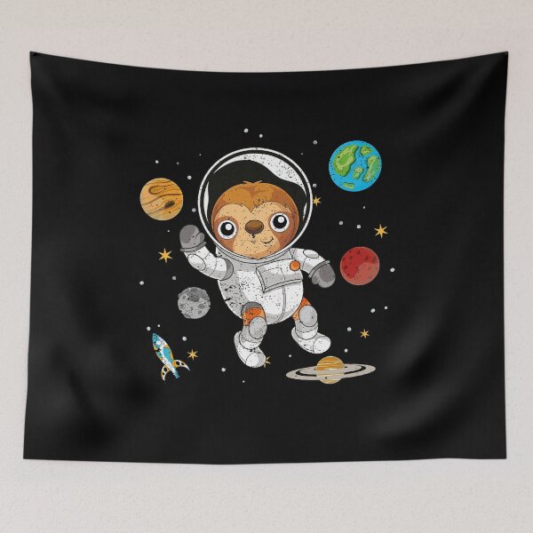 Item preview, Lazy Animal Astronaut Space Astronomy Lover Cute Sloth designed and sold by bestshirtdesign.