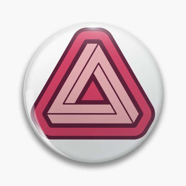 Item preview, Two Tone Pink Impossible Triangle Optical Illusion designed and sold by iscaStudioArt.
