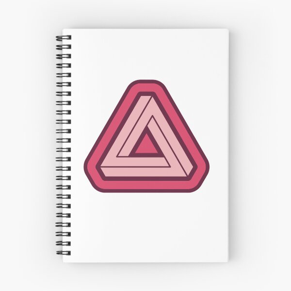 Item preview, Two Tone Pink Impossible Triangle Optical Illusion designed and sold by iscaStudioArt.