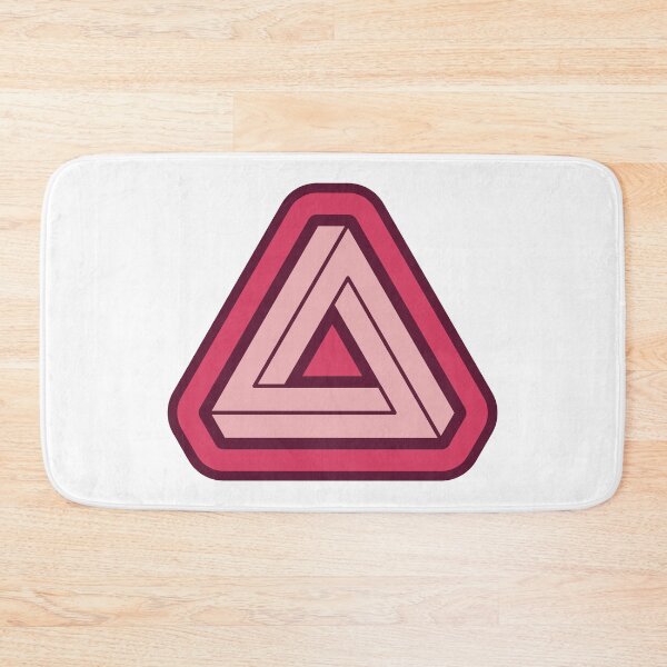 Item preview, Two Tone Pink Impossible Triangle Optical Illusion designed and sold by iscaStudioArt.