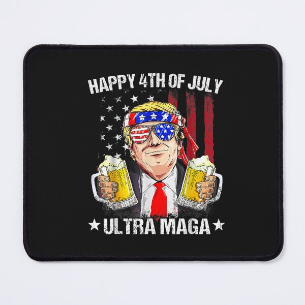 Item preview, Ultra Maga Proud Pro Trump Happy 4th of July American Flag T-Shirt designed and sold by Dieter-Marshall.