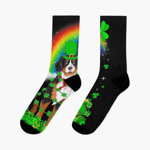 Item preview, Shamrock Rainbow Lucky Bernese Mountain Dog St Patricks Day designed and sold by HardiKel.
