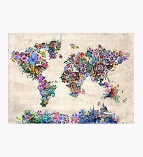 world map Photographic Print