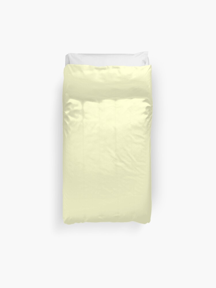 Pastel Color Very Pale Yellow Duvet Cover By Stylebytara