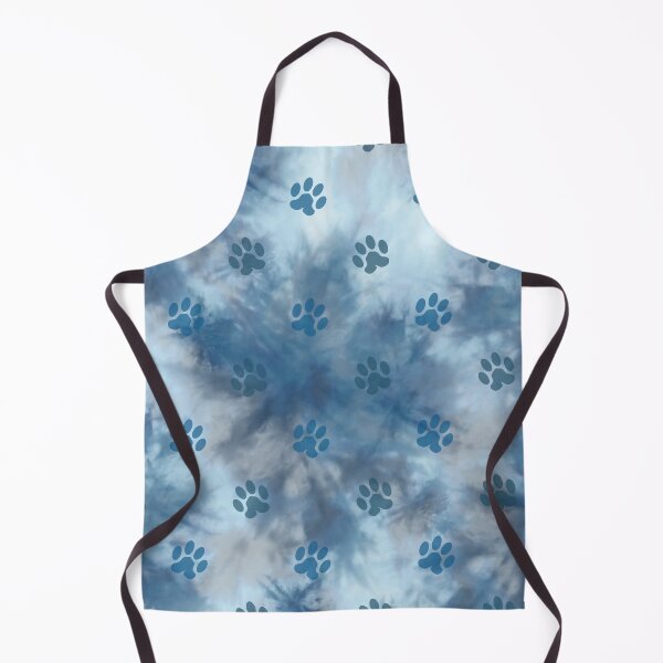 Item preview, dark blue tie dye background dog and cat paw print designed and sold by Beeroclock.
