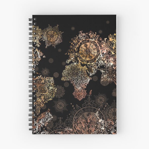 Item preview, world map mandala gold designed and sold by BekimART.
