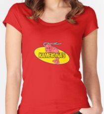 Kamekona's Shrimp Logo (Outline) Women's Fitted Scoop T-Shirt