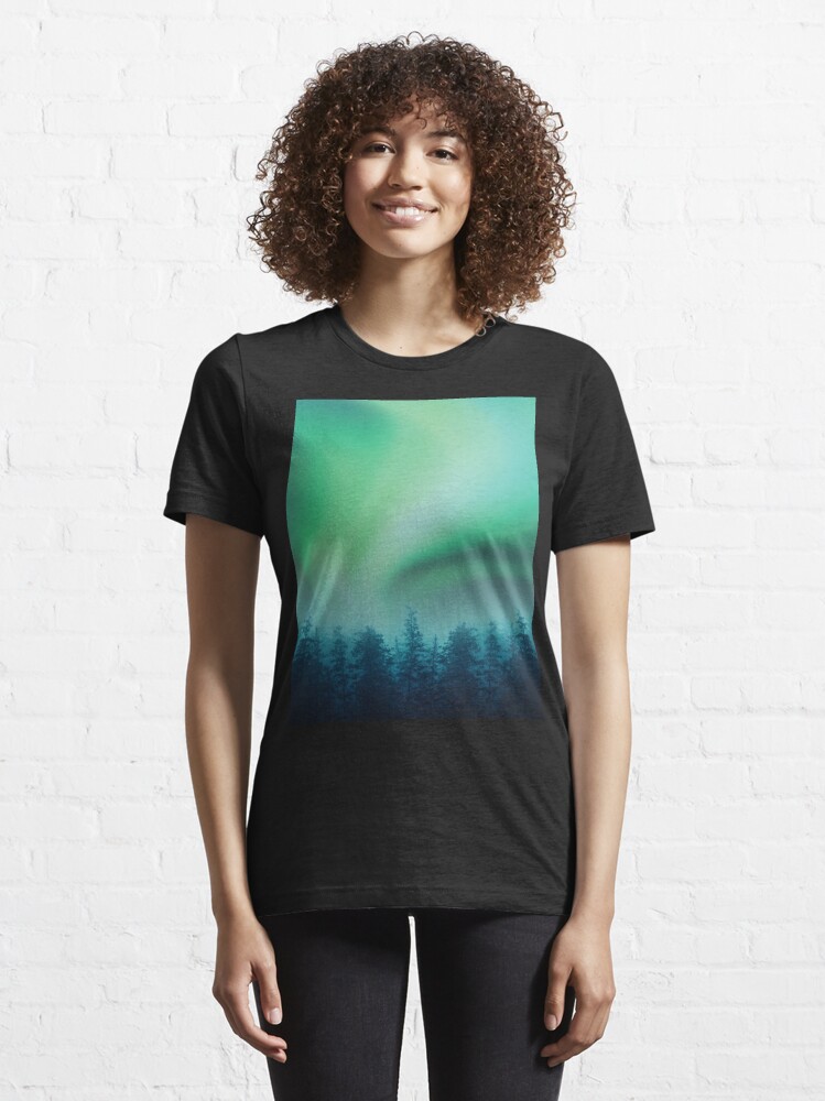 Norway Forest 2 (Aurora Borealis 3) Essential T-Shirt for Sale by