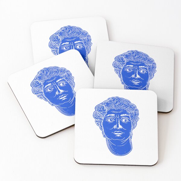 Item preview, Blue Head Of David Linocut  designed and sold by Adam Regester.
