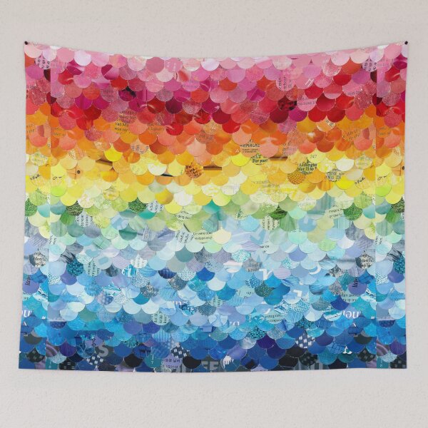 Artikelvorschau, Regenbogen-Meerjungfrauenschwanz, Papiercollage entworfen und verkauft von Eenig.