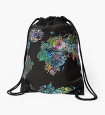 Weltkarte Mandala 8 Rucksackbeutel
