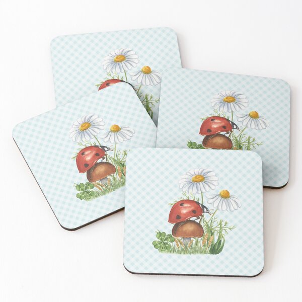 Item preview, Beautiful ladybird and gingham, cottagecore aesthetic collection 1 of 2 designed and sold by Orianah.