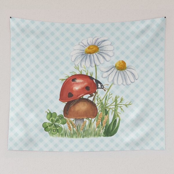 Item preview, Beautiful ladybird and gingham, cottagecore aesthetic collection 1 of 2 designed and sold by Orianah.