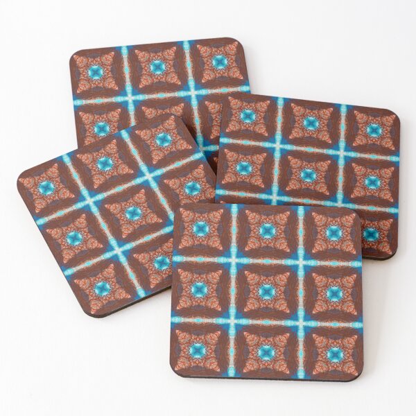 Item preview, colorful pattern inspired by African atmospheres in the colors red and blue designed and sold by Jonnekesart.