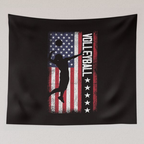 Item preview, US American Flag Volleyball Setter Ball Sports Player Game designed and sold by TomGiantDesigns.