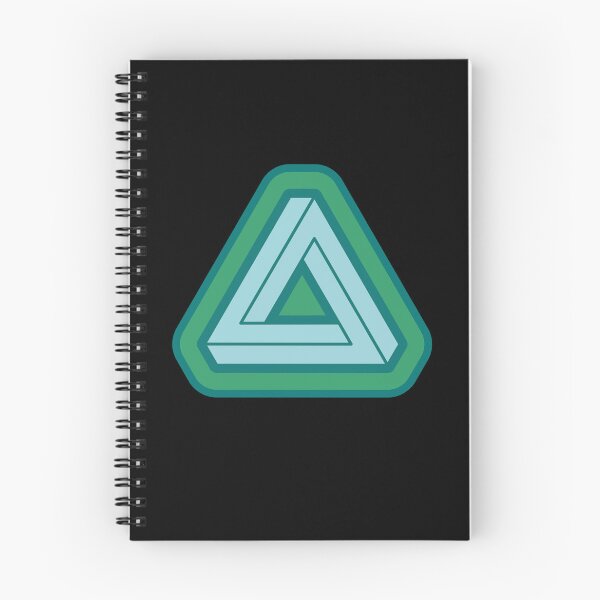 Item preview, Blue Green Impossible Triangle Optical Illusion designed and sold by iscaStudioArt.