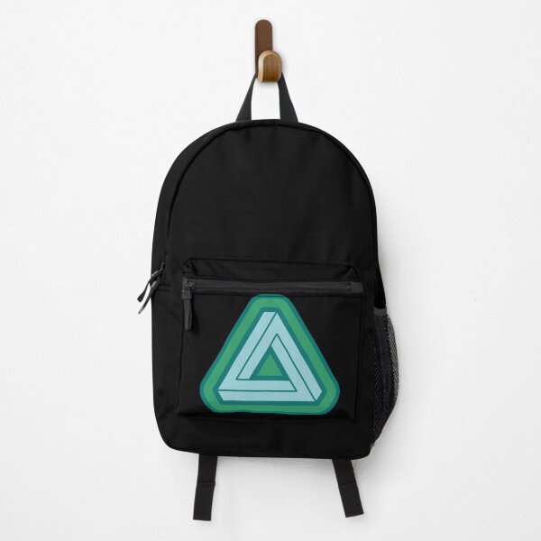 Item preview, Blue Green Impossible Triangle Optical Illusion designed and sold by iscaStudioArt.