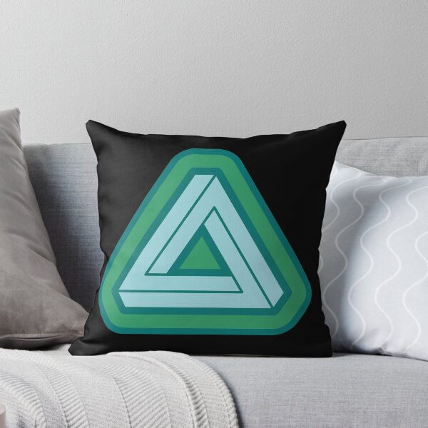 Item preview, Blue Green Impossible Triangle Optical Illusion designed and sold by iscaStudioArt.