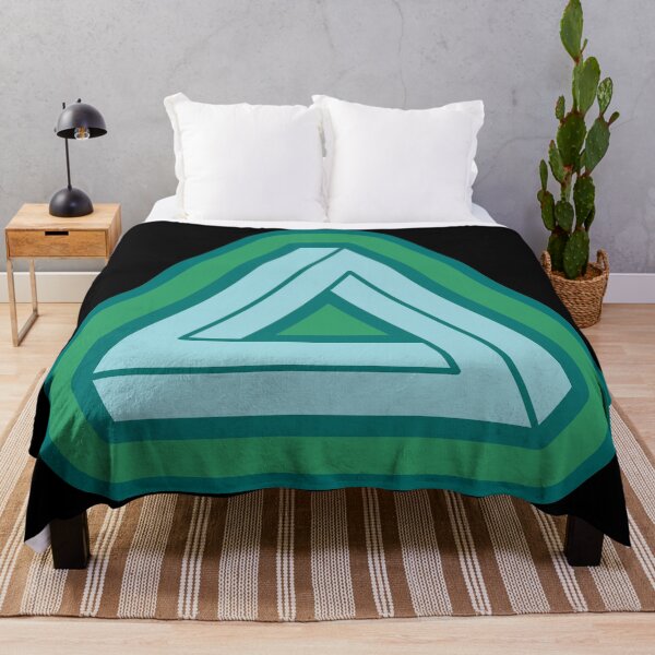 Item preview, Blue Green Impossible Triangle Optical Illusion designed and sold by iscaStudioArt.