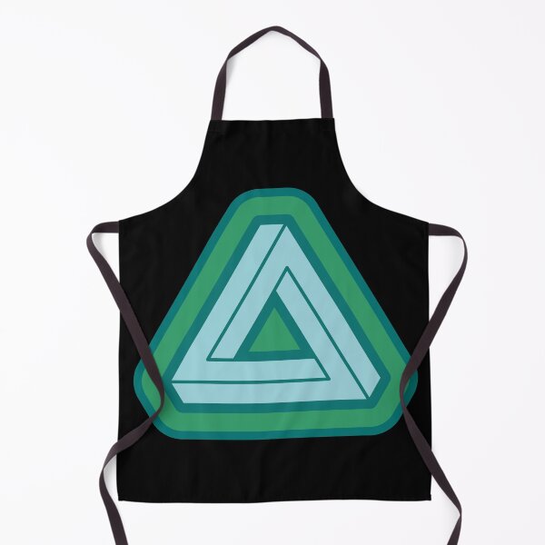 Item preview, Blue Green Impossible Triangle Optical Illusion designed and sold by iscaStudioArt.